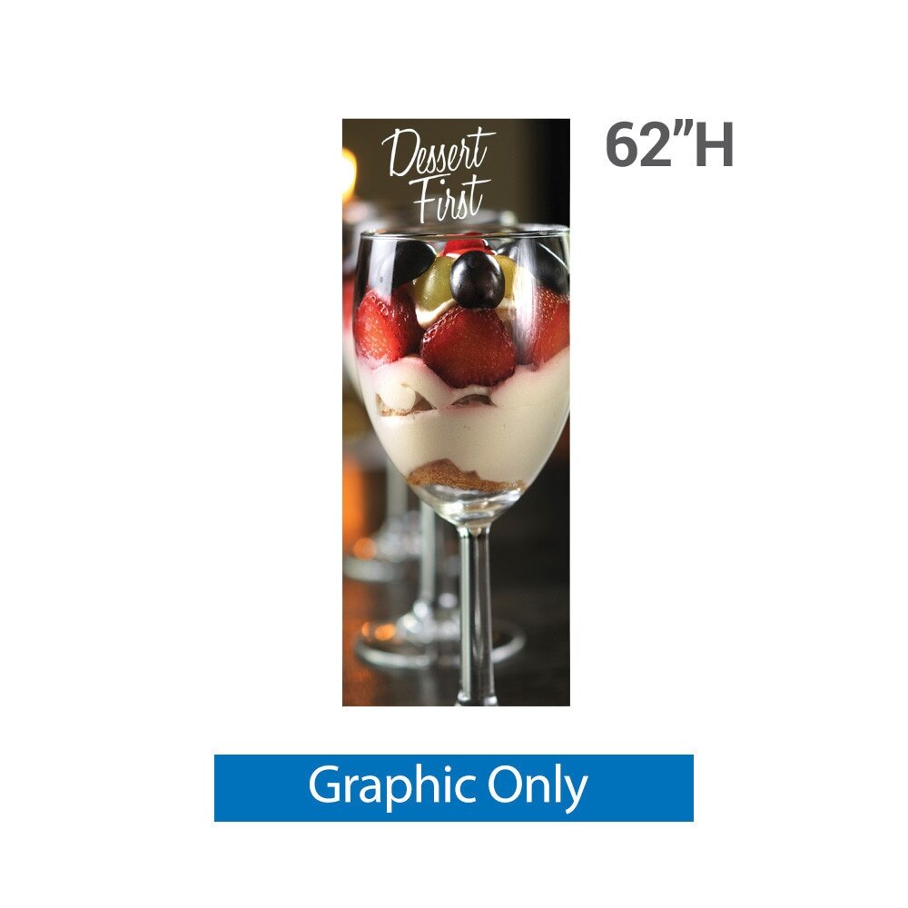24 x 62 in. Small Econom-X Banner Stand — Graphic Only
